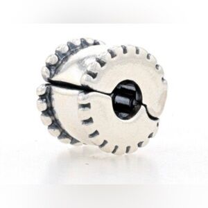 Authentic Pandora Beveled Clip Charm - Sterling Silver S925 Ale